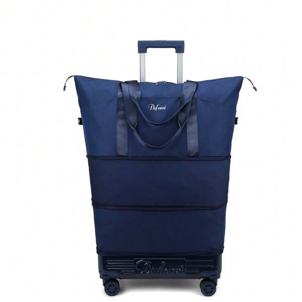 1PC Foldable Travel Bag With Wheels, Large Capacity Removable Suitcase For Long And Short Trips, Suitable For Business Travel, Vacation, Back To School, Touring, College And High School Students