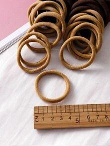 50 chiếc dây buộc tóc đơn giản và tiện dụng, phụ kiện tóc hàng ngày tại nhà phù hợp cho các bé gái trong mùa tựu trường. - Nhiều màu - Xem 3