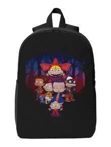 Stranger Rugs Backpack For School Travel Backpack Men Women School Computer Bookbag Cartoon Anime Manga College Student Daypack Bag - màu đen - Xem 1