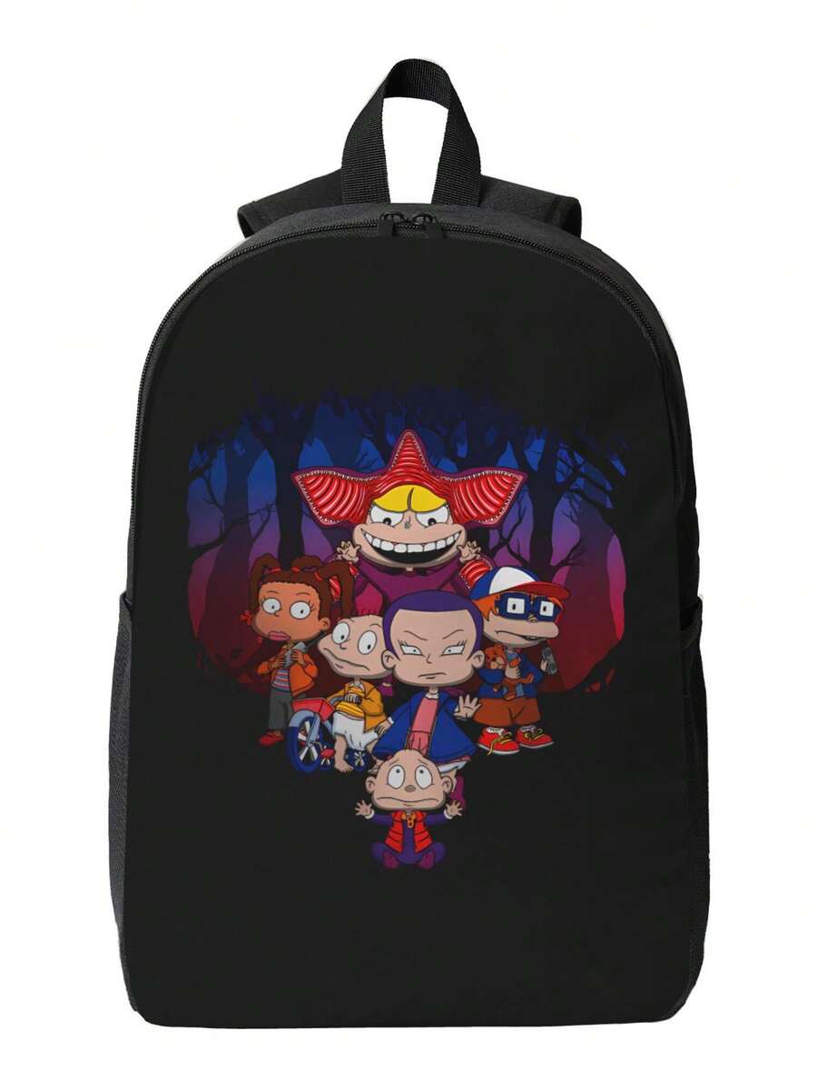 Stranger Rugs Backpack For School Travel Backpack Men Women School Computer Bookbag Cartoon Anime Manga College Student Daypack Bag - màu đen - Xem 1