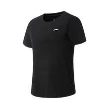 LI-NING 李宁女士吸湿排汗透气健身短袖T恤 ATSV410 - 黑色 - 查看 1