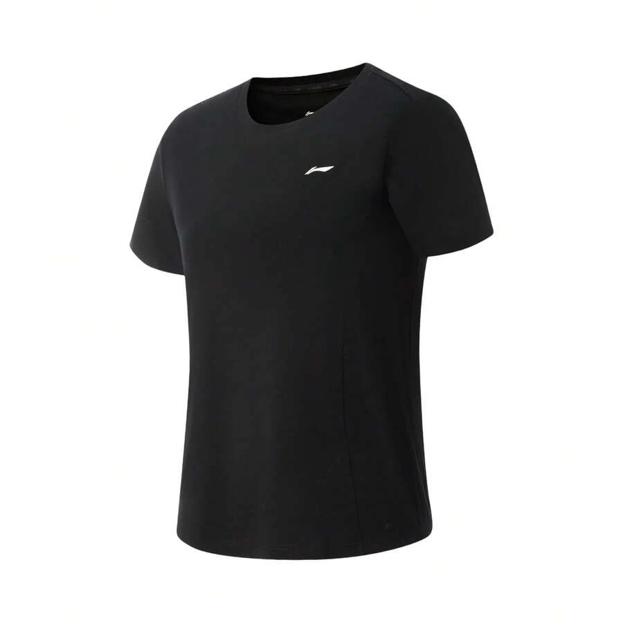 LI-NING 李宁女士吸湿排汗透气健身短袖T恤 ATSV410 - 黑色 - 查看 1