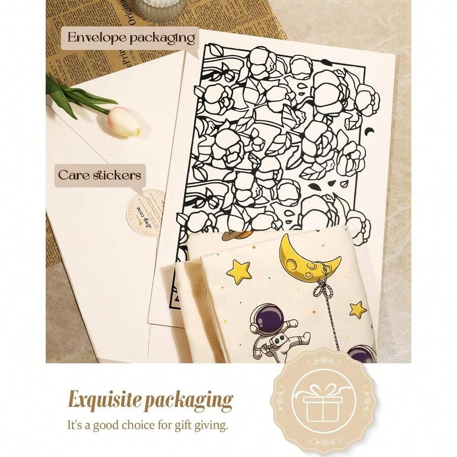 Aesthetic Canvas Tote Bag For Women - Sturdy Cloth Cotton Totes Bag With Pattern Shoulder Bag