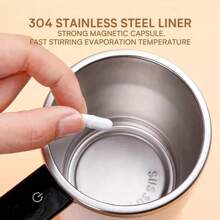 USB Powered Automatic Stirring Mug With Temperature Display, Magnetic Self-Stirring Travel Mug For Coffee, Milk, Chocolate, Mocha