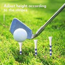 200 Pieces Bamboo Golf Tees 3-1/4'' Inch Wooden Golf Tees Reduce Friction And Side Spin(White And Blue) - 1 - View 5