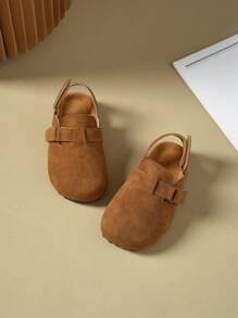 2025年秋季新款儿童平底鞋，圆头经典时尚钩环设计 - 棕色 - 查看 7