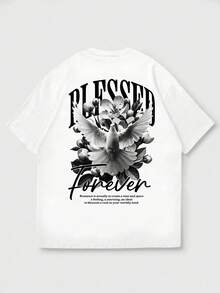 Men's Casual Versatile Simple Graphic Print Short Sleeve T-Shirt