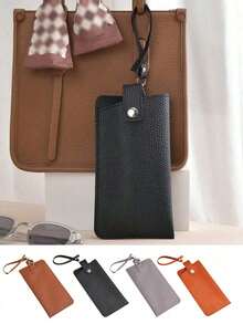 1/2pcs Glasses Organizer Bag,Portable Sunglasses Storage Pouch,Fashionable Versatile Eyeglass Holder, Glasses Case For Women, Travel Sunglasses Protective Cover,Travel-Friendly, And Durable Design - Multicolor - View 1