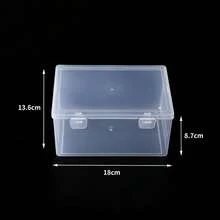4 Piece Of Transparent Buckle Open-Type Portable Sundry Storage Box In Small, Medium And Large Sizes, Suitable For Storing Hair Accessories, Small Items On The Desktop, Dustproof And Anti-Fouling. - Clear - View 12