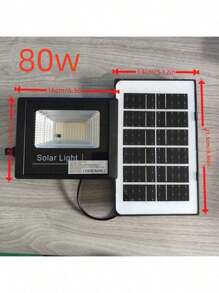 1 Modell Außen-Solarbeleuchtung, LED-Perlen helles weißes Licht von Dämmerung bis Morgengrauen, Solar-Sicherheitsscheinwerfer für Scheune, Garten, Garage, Weg, Hof, Terrasse, Rasen, Balkon, mit Kabel