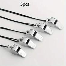 5 Stücke/Set Premium Edelstahl Pfeife mit Schlaufe - Geeignet für Basketball, Schiedsrichter-Training und Outdoor-Überleben!