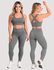 Women Sports Sets - Grey - View 2