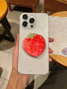 Cute Fruit Pattern Magnetic Phone Stand, Peach, Strawberry, Grape Phone Back Holder, Multi-Function Stand Compatible With IPhone, Android Phone, Gift For Birthday, Family, Friends Push-Pull Phone Grip Phone Holder Phone Accessories - Multicolor - View 17
