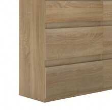 BALCONERA Wooden Chest Of Drawers For The Bedroom (100 X 30 X 70 Cm) – 6 Drawers With Runners | Modern Bedroom Storage Furniture, Also Usable As A Bedside Table - Light Rustic Oak - 查看 8