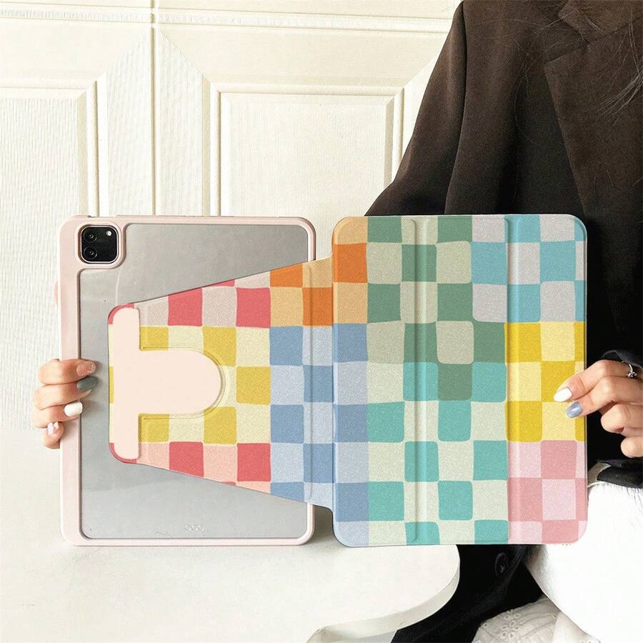 360° 旋转折叠保护套,轻松保护您的 iPad:智能保护套兼容 iPad Air 6、Air 5、4,并兼容 iPad 10(10.9 英寸) - 兼容 Apple iPad Pro 2024、Air M3/A16 2025 - 非常适合忙碌的会议、旅行冒险和舒适的家庭放松 - 彩色 - 查看 1