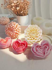 1 pieza Molde de silicona en forma de flor de dalia 3D, moldes en forma de crisantemo margarita para velas aromáticas de relajación y jabones artesanales, herramienta artesanal para decoraciones de yeso DIY, cera aromática hecha a mano, yeso, jabón, arcilla, piedra difusora de aroma para auto y talla grande, artesanía de yeso y resina aromática, material flexible, agrega elegancia a la decoración del hogar, fácil de usar, suministros para hacer regalos para boda, graduación, fiesta de cumpleaños, decoración de festival