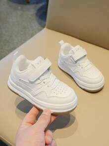 1 双儿童白色运动鞋，新款设计女童/男童运动鞋，防滑、轻便、软底，适合日常穿着和各种休闲场合的休闲鞋 - 白色 - 查看 7