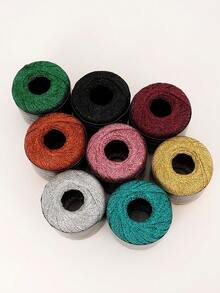 50g DIY Gold Yellow Lurex Thread Shining Yarn Glitter Sparkle Yarn Metal Yarn DIY Fancy Sparkle Yarn Crochet Knitting Sweater Scarf Bag Yarn Accessory Yarn