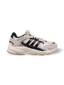 Adidas Giày nữ thường ngày, nhẹ, êm ái, thoáng khí, đế dày, có logo, thân thiện với da, đa năng, phù hợp đi làm hàng ngày, tập gym, đi học, thư giãn, du lịch (Mã sản phẩm JH6699) - Trắng/Bạc/Đen - Xem 2