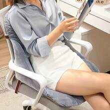 Cuscino ergonomico per sedia da ufficio con schienale integrato - Cuscino per seduta spesso e lavabile in poliestere per comfort e supporto, perfetto per casa o sala da pranzo, per l'inverno, cuscino per sedile auto - Bordò - Visualizzare 8