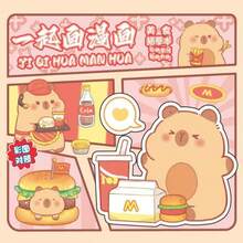 1 Stück Capibala Skizzen Kopie, süßes Kinder Linienskizzen Kopierheft, süße einfache Skizzen Handgezeichnetes Notizbuch, Linienentwurf Graffiti Notizbuch