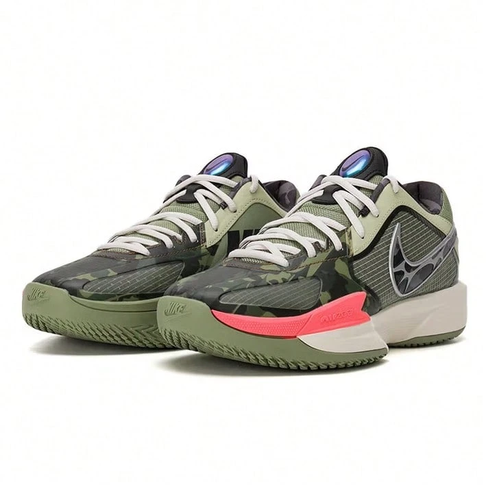Zapatillas de baloncesto para hombre de Nike, zapatos deportivos ligeros y transpirables para entrenamiento y partido, HM3702-391 - Verde militar - Ver 1