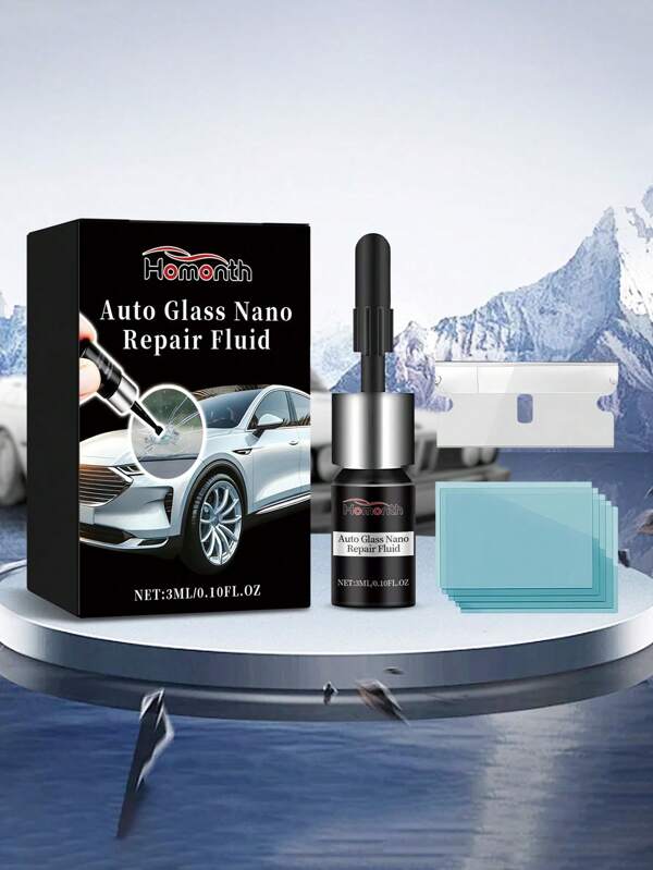 Juego de fluido de reparación de parabrisas delantero de coche Nano, repara rápidamente grietas, visión clara y viaje seguro