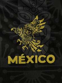 Áo bóng đá nam và thiếu niên, áo bóng đá tay ngắn Mexico, trang phục thể thao thoải mái phù hợp cho bóng đá, hoạt động ngoài trời, các trận đấu bóng đá, tập luyện, thể dục, giải trí, một món quà lý tưởng cho nam giới, cầu thủ và những người đam mê bóng đá, màu đen mùa xuân. - màu đen - Xem 4