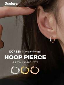 Earrings 925 Silver Hoop Earrings For Women 18k Gold Metal Allergy-Friendly Non-Stop Ring Earrings Earrings Small Twisted Christmas Present For Women Gift