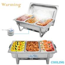 Chafing Dish Buffet Set 2 Pack: 5QT Stainless Steel Chafing Dishes With Stainless Lid & Lid Holder, Quadrate Food Warmers For Parties, Events, Wedding-White - 1/3 2 gói - Xem 7