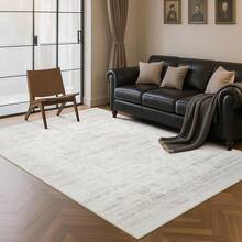 5x7 Vintage Area Rug For Living Room Bedroom, Machine Washable Non Slip Indoor Rug, Thin Throw Floral Low Pile Distressed Carpet For Office Nursery Dining Room Red/Blue, Modern Chic Design - Light Taupe - View 3
