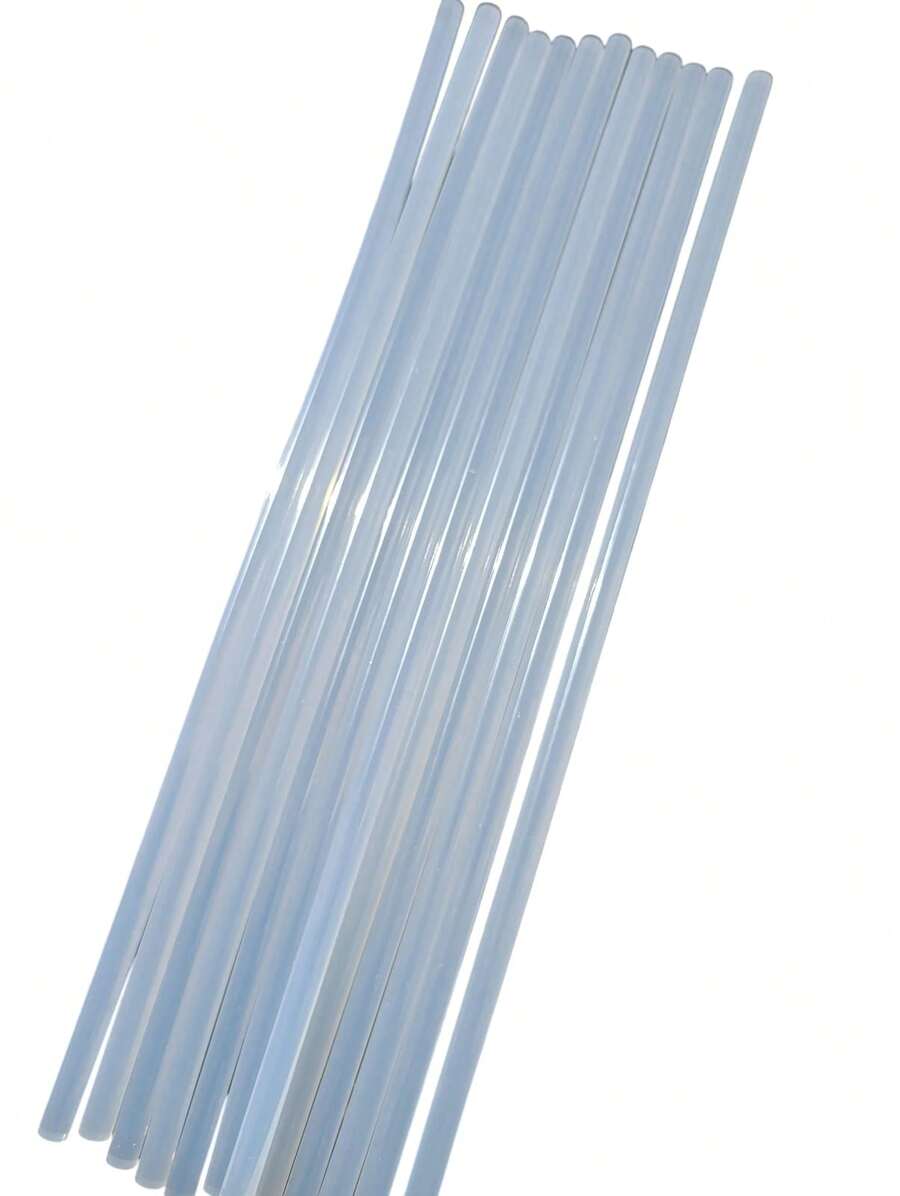 Paquete de 12 Barras de Silicon Delgada 30cm Transparente Fumetax - Multicolor - Ver 1