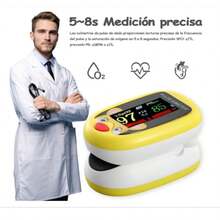Oxímetro de pulso USB, monitor de oxígeno en sangre de goma para uso doméstico en familias con niños pequeños. - Amarillo - Ver 5