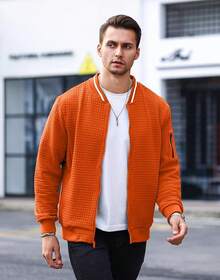 Mens Casual Lightweight CoatChristmas MQ4K - 橘色 - 查看 6