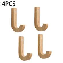 4 piezas Ganchos decorativos de pared de madera vintage, ganchos colgantes de alta resistencia para abrigos, sombreros, llaves, organizador sobre la puerta, ganchos para ropa, perchero de pared, ganchos adhesivos de pared, organizador de pared, juego de perchas, marco de fotos de pared