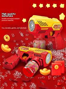 Máquina automática de burbujas con luces, soplador de burbujas de 10 orificios, juguete de fiesta y de exterior, adecuado como regalo para niños y amigos, regalo de Navidad (Líquido de burbujas y baterías no incluidos) - Multicolor - Ver 13