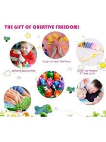 Air Dry Modeling Clay Kit - 12 Colors With 3 Sculpting Tools - Magic Foam Clay For Kids & Adults - DIY Molding Gift For Boys & Girls