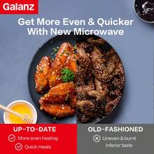 Galanz 0.9 / 1.1 Cu Ft Compact Microwave Oven With 900W / 1000W Quick Cooking, 10 Power Levels, LED Display, Child Safety Lock, Defrost Function, Auto Menu, Easy-To-Clean Interior, Space-Saving Design – Black For Kitchen, Dorm, Office & Small Apartments - US B Type Plug(110-127V) - View 7