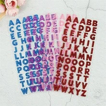 Nhãn dán chữ cái pha lê lấp lánh tự làm thiết kế tên thủ công vật dụng làm sổ lưu niệm trang trí điện thoại máy tính - Nhãn dán tự dính từ tiếng Anh A-Z - Nhiều màu - Xem 4