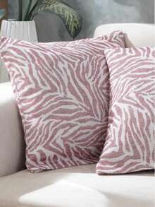 2-Piece Cushion Cover Set – 45x45 Cm Decorative, Zippered, Machine Washable Pillow Cases – Soft & Durable – MADE IN TURKEY - Red - View 2