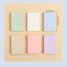 共5件，共500张。颜色随机。莫兰迪风格的便利贴。便携式学生马克笔书写笔记，自粘，易于粘贴，可用作记事本。它们是办公室、家居和学校的好帮手，也是办公配件。（注：B款（6本/600张）白色版和白色透明版（50张*2）将随机发货。） - 彩色 - 查看 16