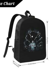 Tony Stark Backpack For School Travel Backpack Men Women School Computer Bookbag Cartoon Anime Manga College Student Daypack Bag - màu đen - Xem 4