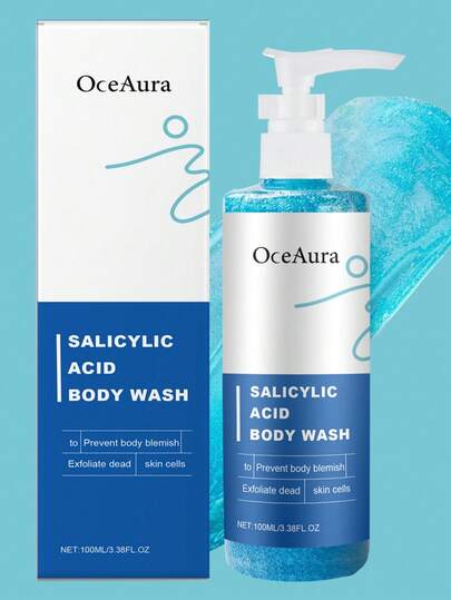 Salicylic Acid Body Wash, Removes Acne And Exfoliates, Tightens Pores, Gently Cleanses The Body, Refreshing Shower Gel