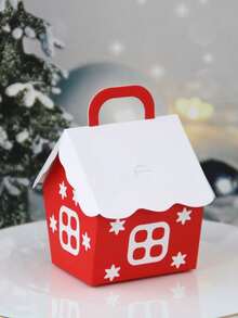 12pcs/Pack Christmas Candy Cookie Handbag Box, Christmas House Party Gift Box Christmas Pajamas Gifts Christmas Decor - Multicolor - View 14