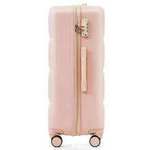MERAX Luggage Set Of 3, Airline Certified Carry-On Luggage With Cup Holder, ABS Hard Shell Luggage With Spinner Wheels,Pink - Hồng - Xem 6