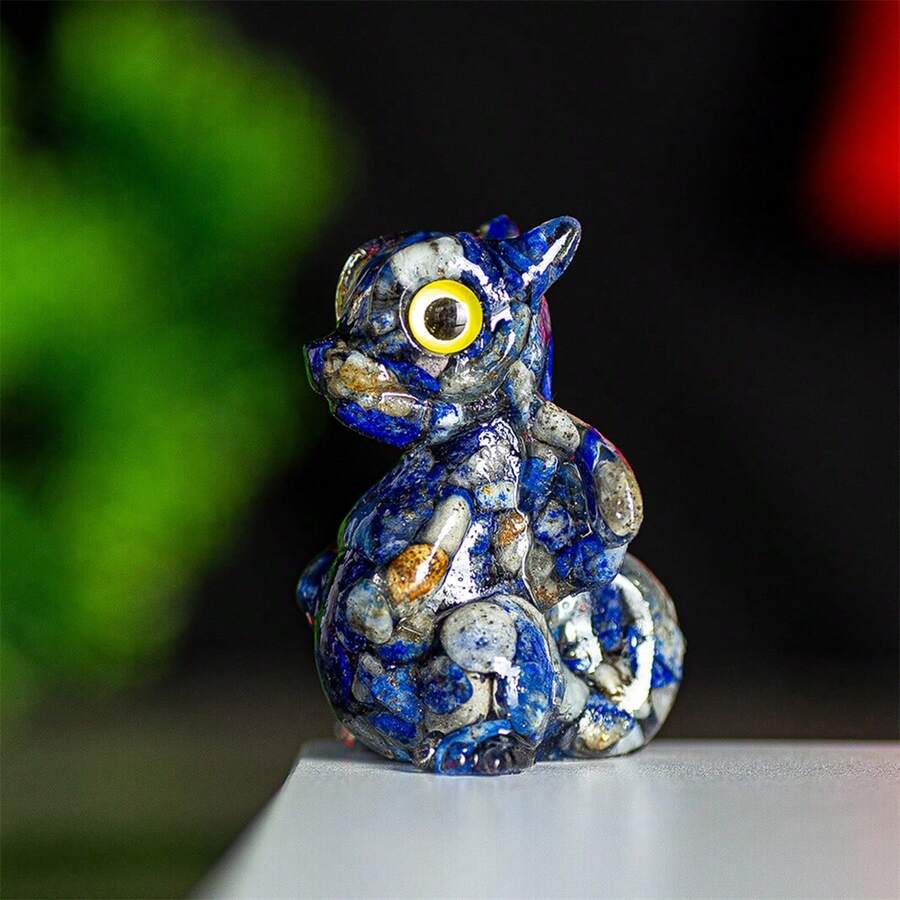 Unleash The Power Of Crystal Dragons With Our Miniatures - Available In Deep Blue, Ivory White, Or A Colorful Mix In Size M - Dark Blue - View 1