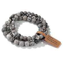 Set de 3 pulseras de cuentas de piedras naturales con cuentas de 4mm/6mm/8mm, pulsera de amuleto de la suerte, regalo para parejas, regalo del Día de San Valentín