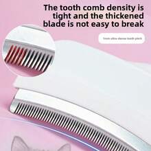 Stainless Steel Tooth Cat Detangling Brush Arched Head Anti Pet Grooming Tool Ergonomic Handle Pet Care Supplies