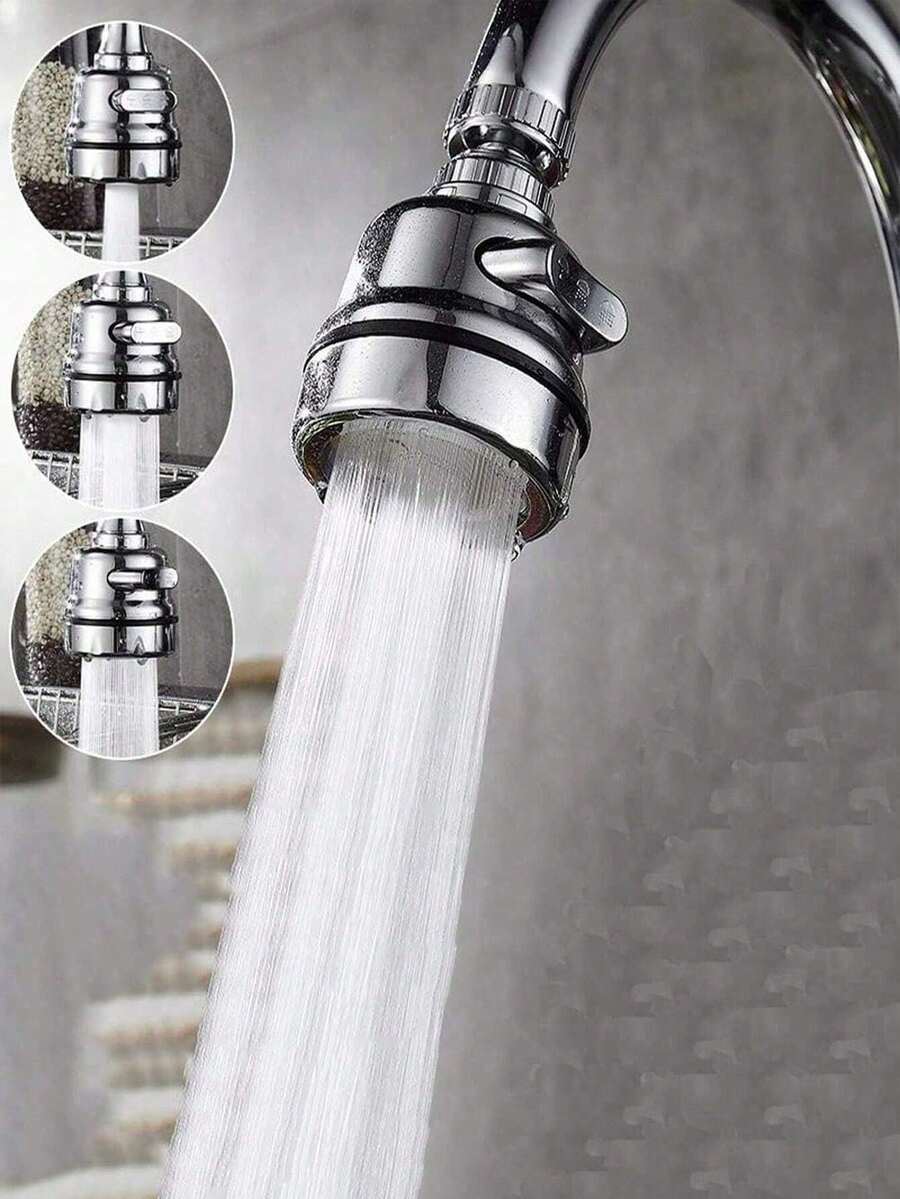 1 件套 3 模式厨房水龙头起泡器、水槽水龙头防溅罩延长器、360 度旋转水龙头喷雾器、防溅水龙头盖 - 彩色 - 查看 1