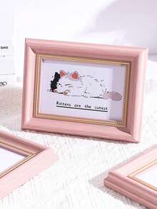 1 khung ảnh phong cách Mỹ - Khung ảnh hoa anh đào hồng xanh cổ điển 6/7/8 inch, gỗ nguyên khối, nhựa hình chữ nhật đứng để bàn & treo tường để trưng bày ảnh và tác phẩm nghệ thuật - Nhiều màu - Xem 5